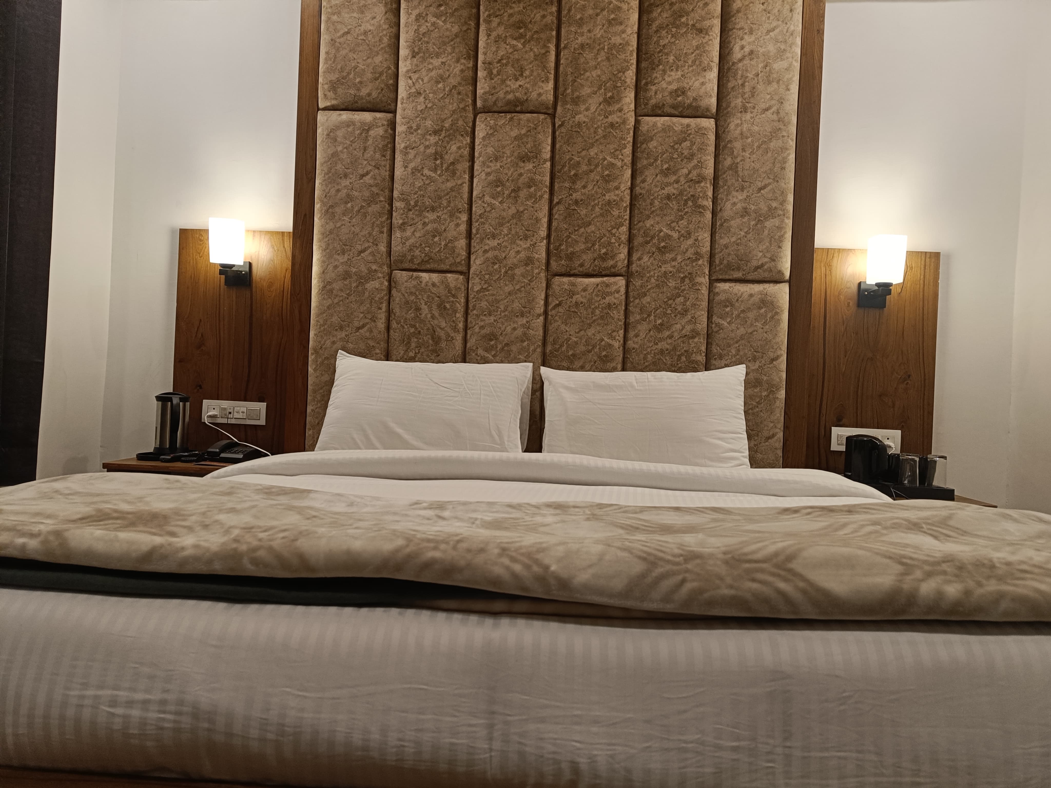 Double Bed Room luxury spacious at Vijay Lords Centric best hotel Badrinath Dham